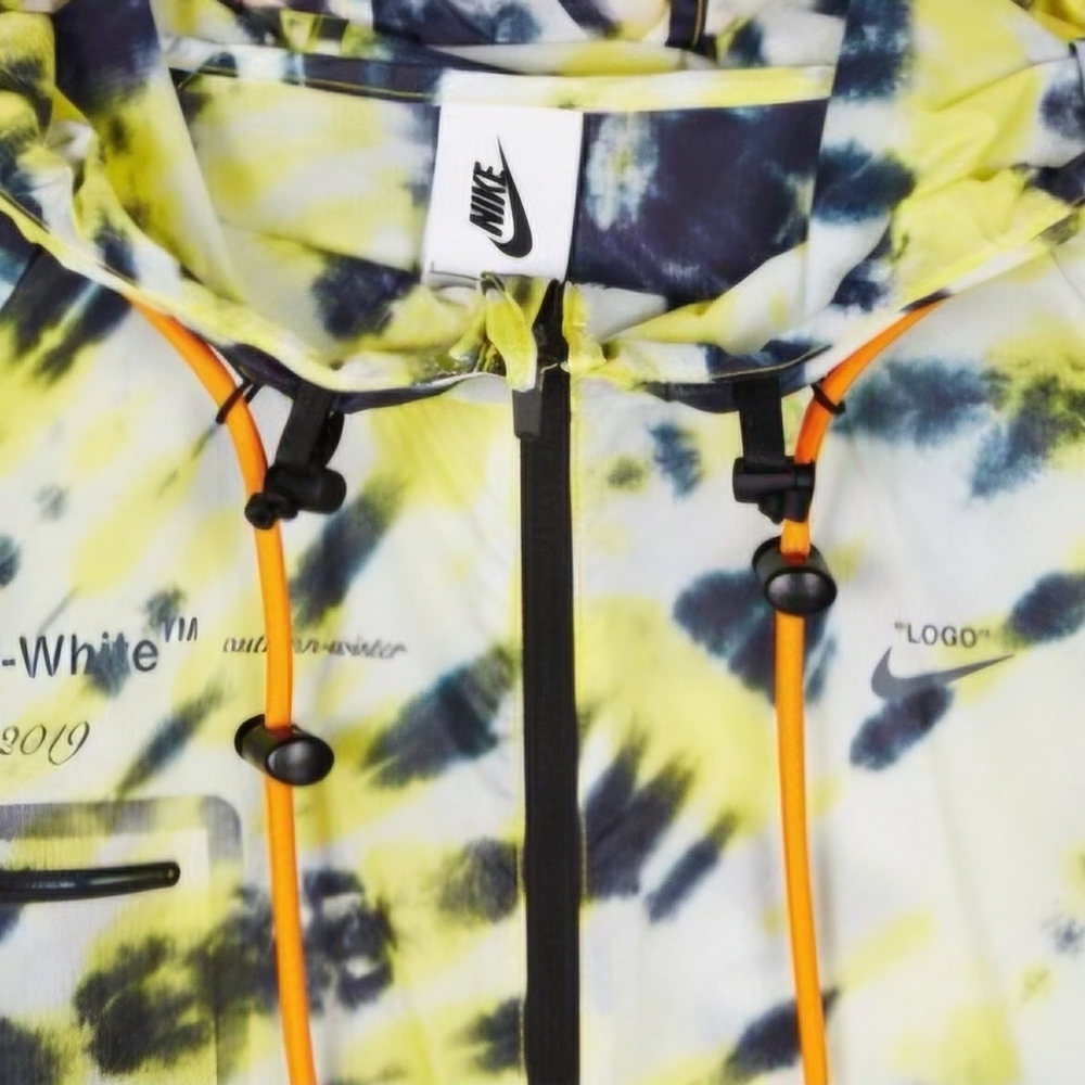 Nike Off White Nike Off White Tie-Dye Jacket with Orange Accents - Picture 2 of 6